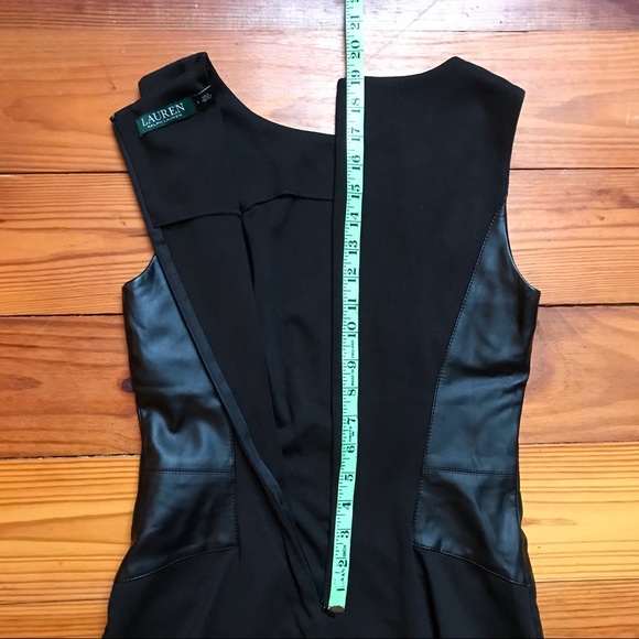 Lauren Ralph Lauren Black Leather Dress, EUC, 2 - Picture 11 of 13